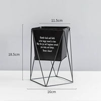 Геометрический цветочный горшок с кованым железом