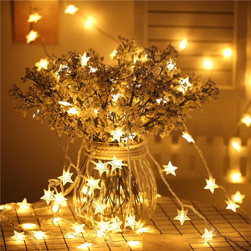 Led star lamp Full Star Guan Guan Decorative Lamp Children Room Bedroom Bed Curtain Atmosphere Light Camping Outdoor Colored Lights