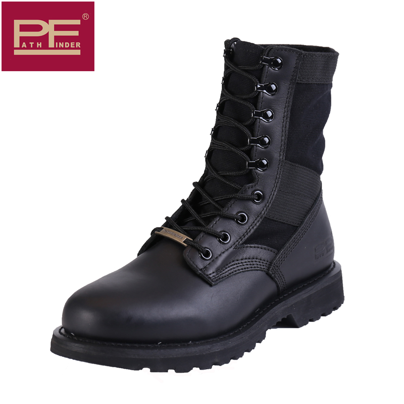 PF outdoor mountaineering desert boots hunting boots men cowhide Goodyear mid-barrel vintage combat combat big head boots women