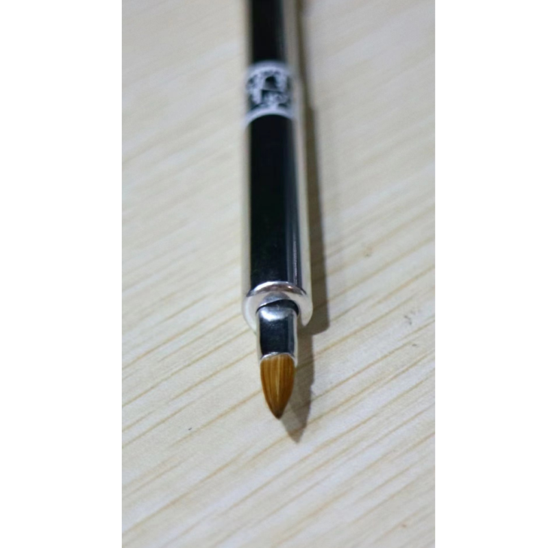 雕金属便携伸缩唇刷水貂毛动物毛口红刷涂嘴唇刷唇线笔刷遮瑕刷，值得