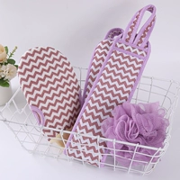 Качественная модель-вода волновая шаблон-фиолетовая 3-х набор (втирание полотенца+перчатка+цветок для ванны) -Wers 3 ссылки