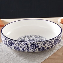 Sauerkraut fish special Basin ceramic soup Mao Xuewang boiled meat slices large basin Bowl vegetable bowl home vegetable Hotel
