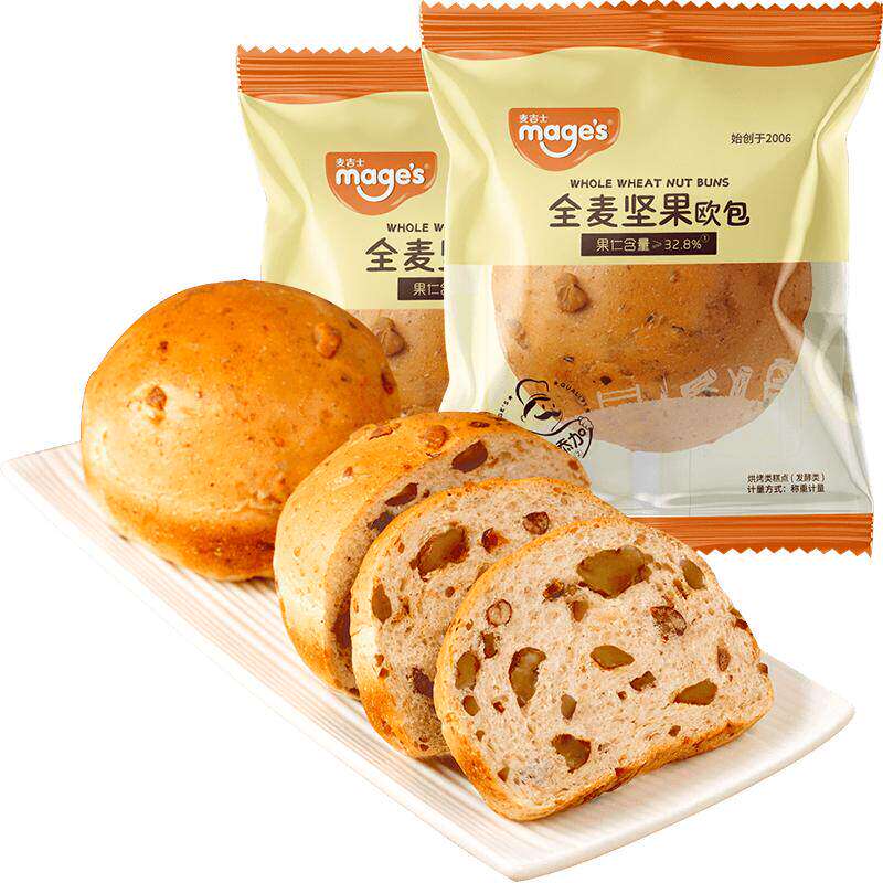 麦吉士全麦坚果欧包330g*2盒
