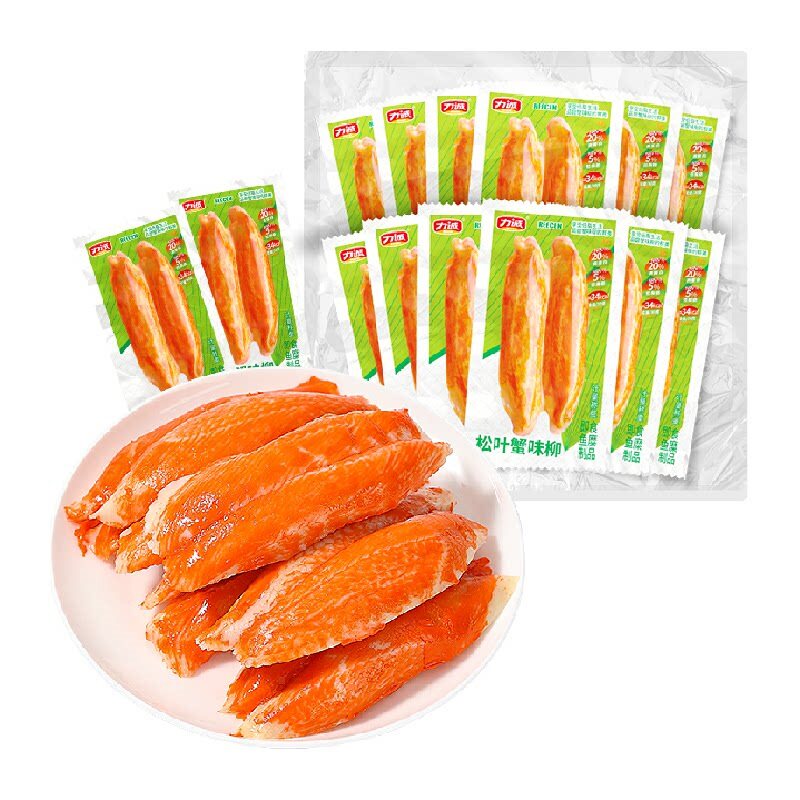 【百补】力诚手撕蟹柳低脂高蛋白360g