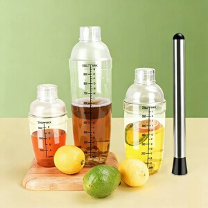 雅仕豪奶茶店雪克杯4套装1000ml