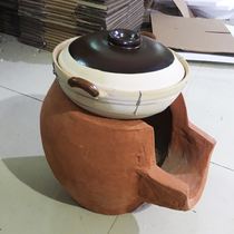 Charcoal Stove Barbecue Home Ground Stove Roast Meat Stove Mesh Red Clay Oven Single Barbecue Oven Charcoal Stove Old Wood Fire Roast Meat