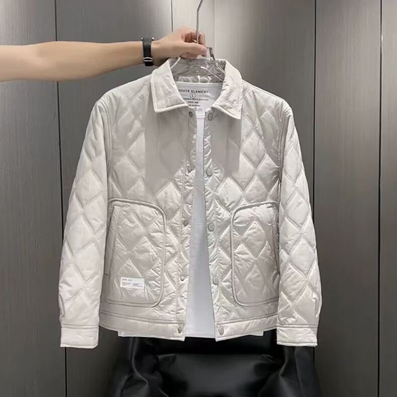 2025 Winter New Simple Versatile Turn-Down Collar Jacket Cotton Coat Men's Thickened Warm Cotton Jacket Fashion Casual Outerwear 2025 Winter New Simple Versatile Turn-Down Collar Jacket Cotton Coat Men's Thickened Warm Cotton Jacket Fashion Casual Outerwear