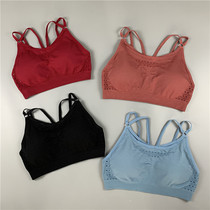 Tailsheet multiband sports bra cross Beauty back speed dry mesh hollowed-out breathable yoga fitness vest lingerie bar