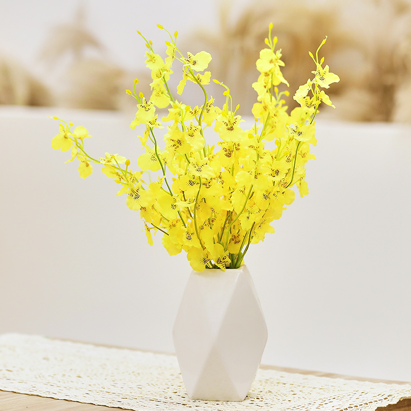 Dancing Lan Emulation Flowers Nordic Fake Flowers Dry Bouquet Suit Home Living Room Dining Room Table TV Cabinet Decoration Floor Pendulum