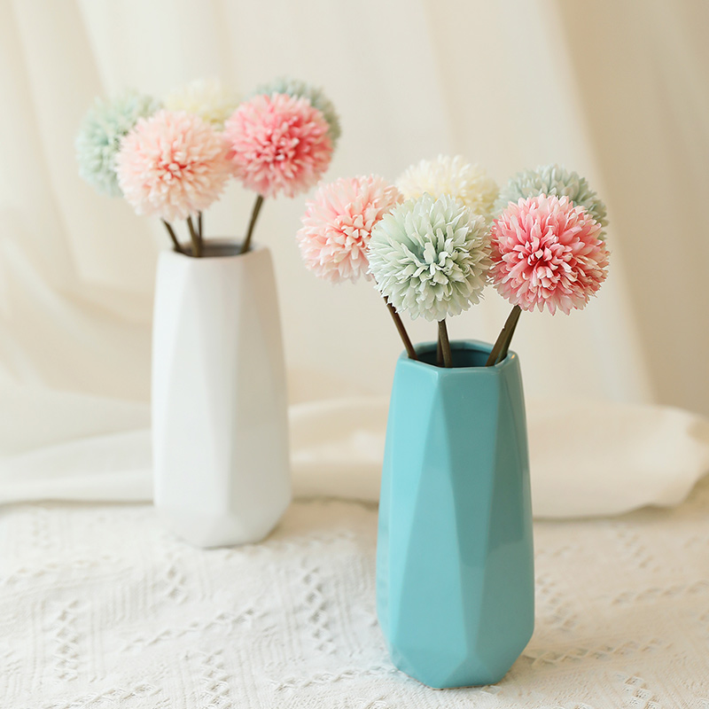 ins single branch ping pong chamomile simulation flower fake flower living-room home little frescoed soft-loaded dandelion dry flower decoration flower inserts