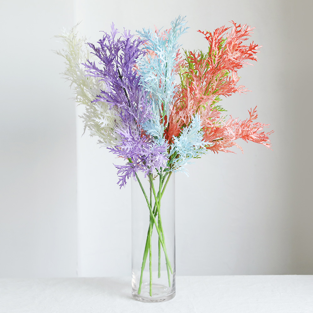 Simulation staghorn grass wedding smog grass fake green plant decoration flower arrangement fake coral shopping mall hotel props wedding road guide