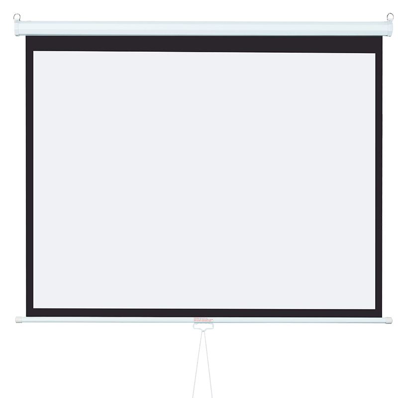 Aijisheng manual screen 84 inch 100 inch 120 inch 150 inch projection screen home hand-drawn screen self-locking screen high-definition wall hanging screen white glass thousand manual lifting projector screen