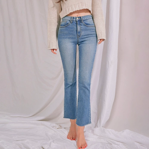 Джинсы, приталенные летние брендовые штаны, популярно в интернете, свободный прямой крой, 2020