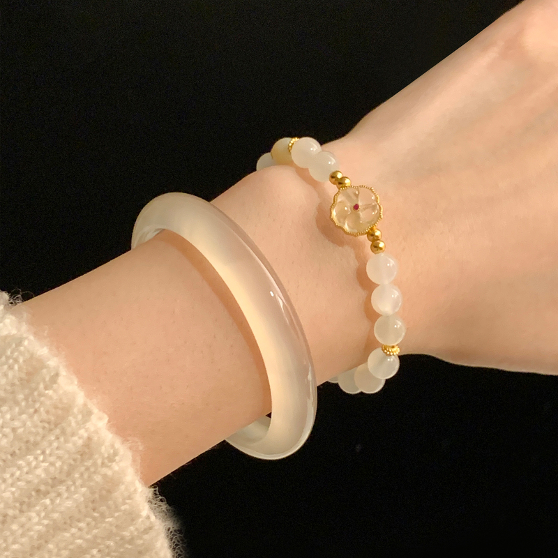 Daytime Collection Graduation-Level High-End Ice Bracelet Agate Chalcedony Bracelet Jade Bracelet High-End Versatile Niche Gift for Girlfriend Daytime Collection Graduation-Level High-End Ice Bracelet Agate Chalcedony Bracelet Jade Bracelet High-End Versatile Niche Gift for Girlfriend