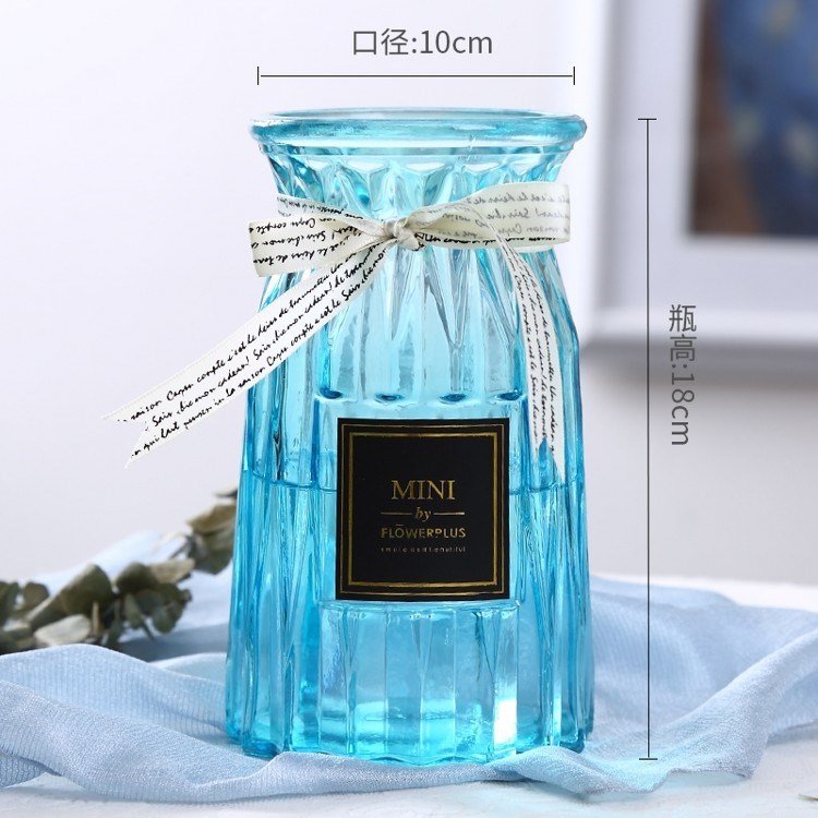 Hộ gia đình phong cách châu Âu đơn giản bình thủy tinh nhà máy chai trang trí phòng khách hoa khô sắp xếp hoa xanh bình thủy thủy - Vase / Bồn hoa & Kệ chậu cây thông minh