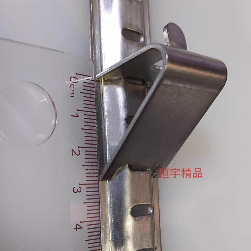 Stainless Steel Anti-Falling Refrigerator Buckle Compartment Rack Beverage Cabinet Hook Freezer Display Cabinet Storage Rack Card Tray Button