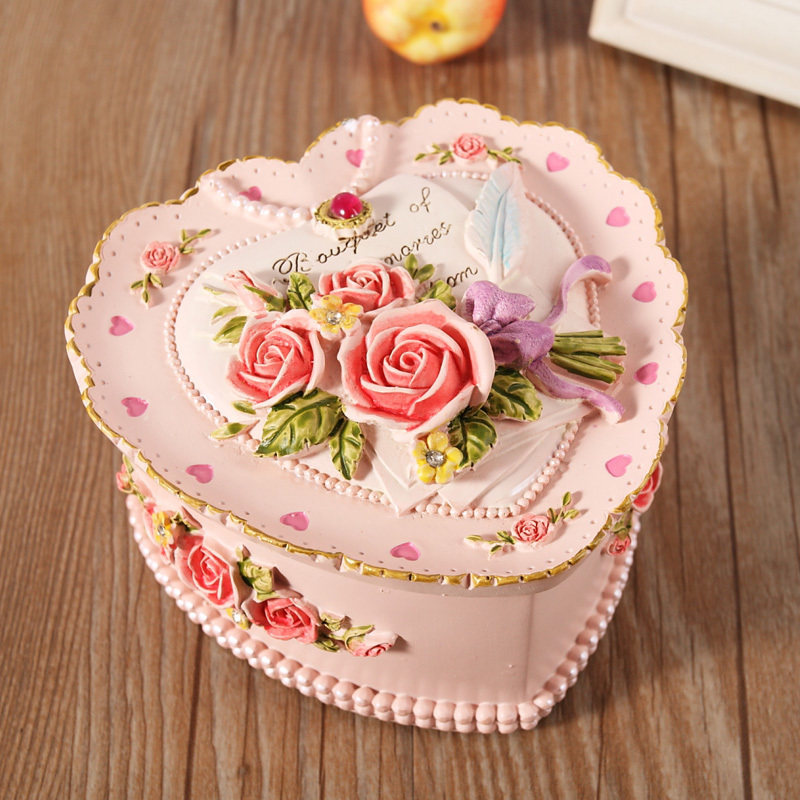 European court vintage storage box Korean Korean creative birthday gift Princess home jewelry box Jewelry box