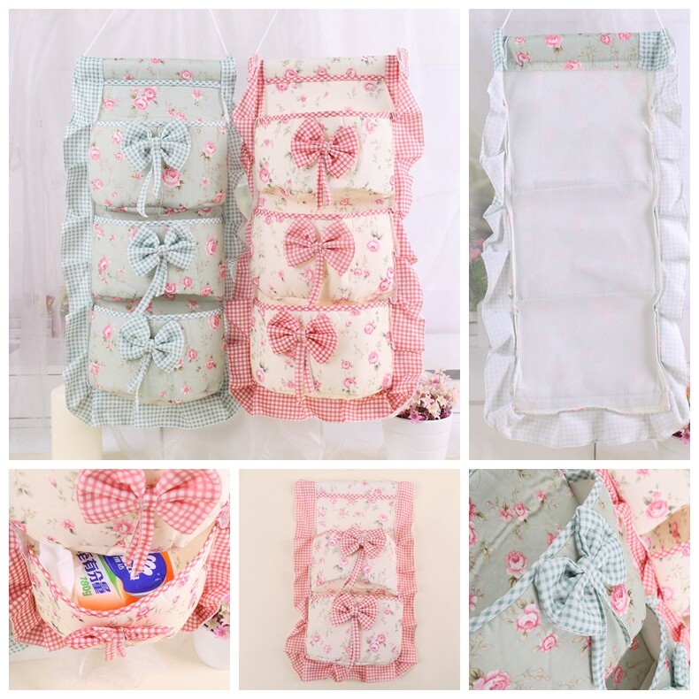 Cashier Bag Hung Bag Wardrobe Home Hanging Wall Hanging Door Rear Dorm Room Dorm Room Multilayer Cloth Art Creative Wall-mounted Storage Bag