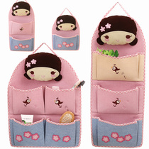 Cartoon multi-bag storage bag wall hanging storage bag dormitory multi-layer hanging bag fabric storage bag door rear storage bag