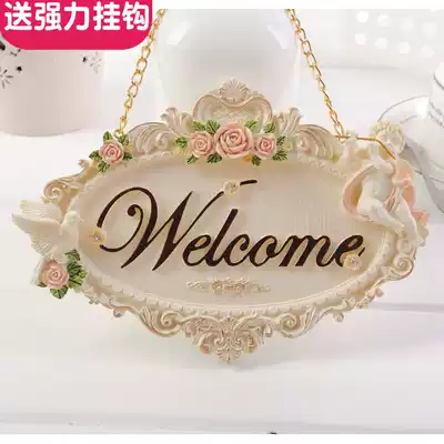 Korean pastoral home decoration Home decoration decoration creative room door decoration welcome sign welcome house number listing