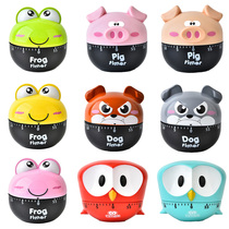 Children student mechanical timer cartoon kitchen home frog clock timer reminder alarm clock time manager