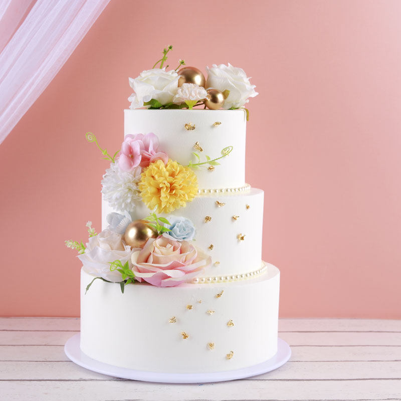 Three-layer cartoon crown Flower Net red 2021 new simulation model birthday plastic window sample customization