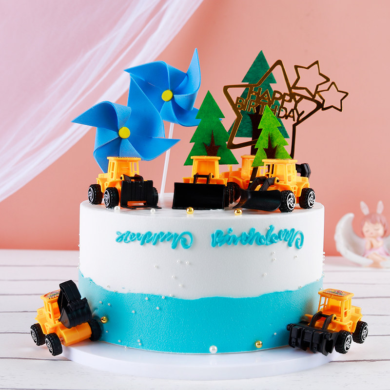 Cake model simulation 2021 new red cartoon popular birthday fake cake plastic sample can be customized