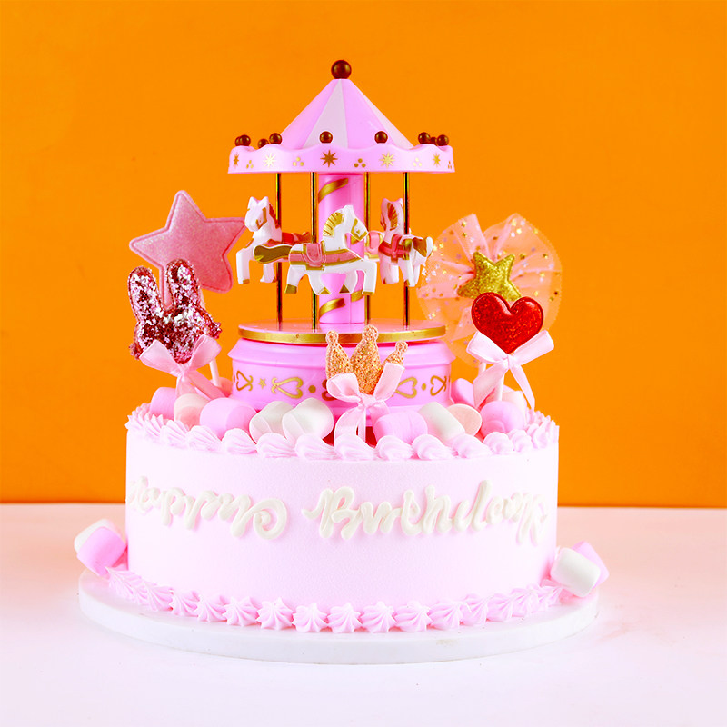 Trojan cartoon net red fruit 2021 new children's cake model window simulation plastic sample customization