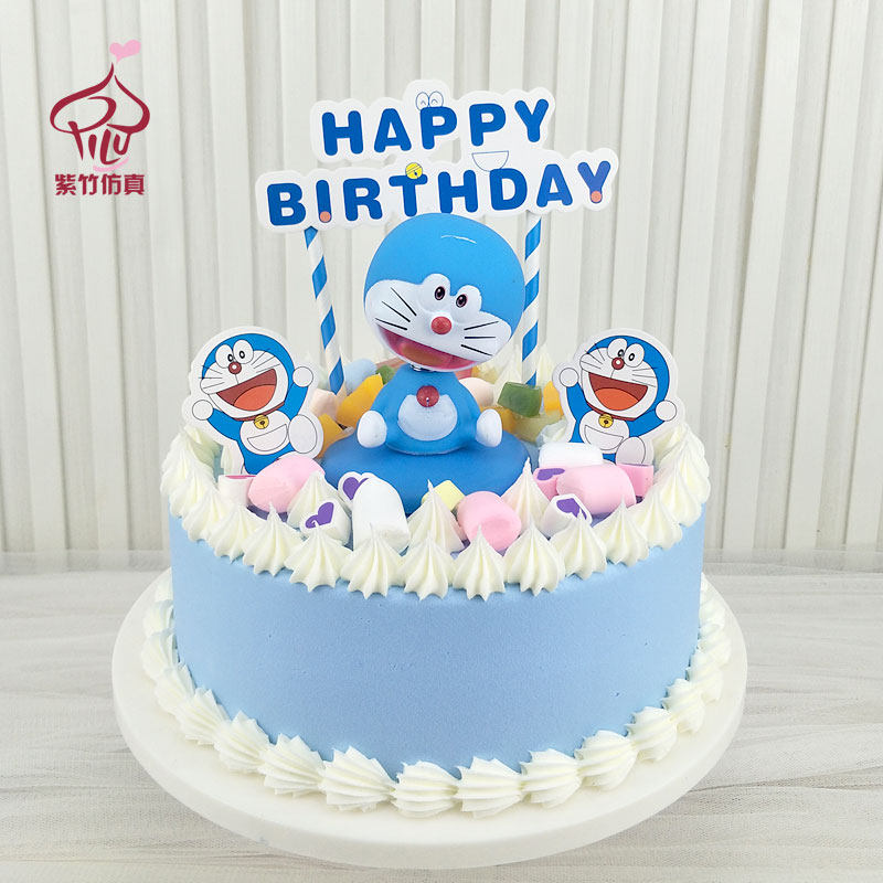 Cake model simulation 2021 new popular Net red cartoon clinking cat window sample birthday cake model