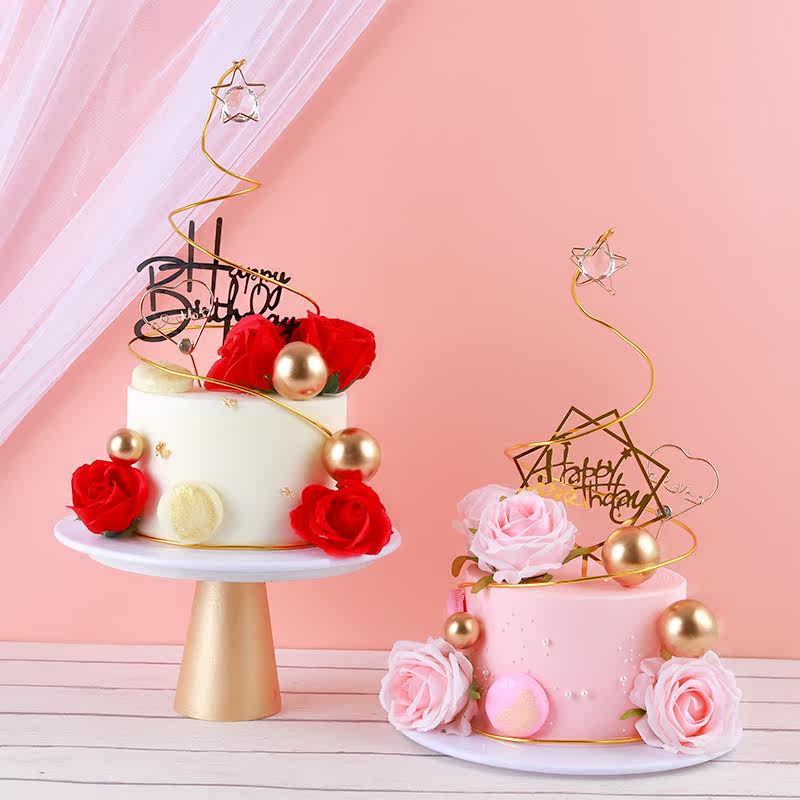 Net red flower simulation 2021 new cake model decoration cartoon fruit birthday window plastic sample