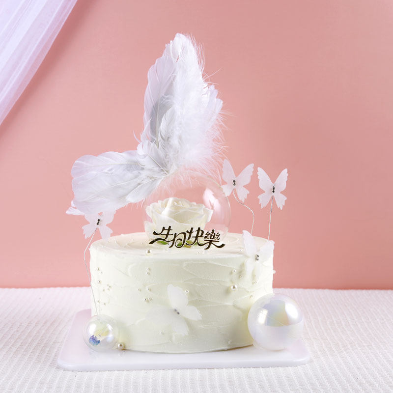 Net Red Flowers Rose Flowers 2022 New Emulation Cake Model Pop Creative Birthday Plastic Sample Custom Bag