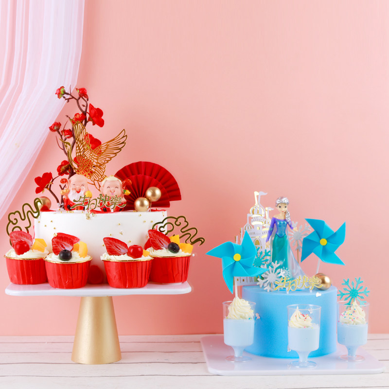 Cake model cartoon birthday cup small cake 2021 new birthday cake sample window decoration can be customized