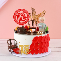 Net Red birthday new hot fruit cartoon cake model simulation 2021 birthday plastic sample window customization