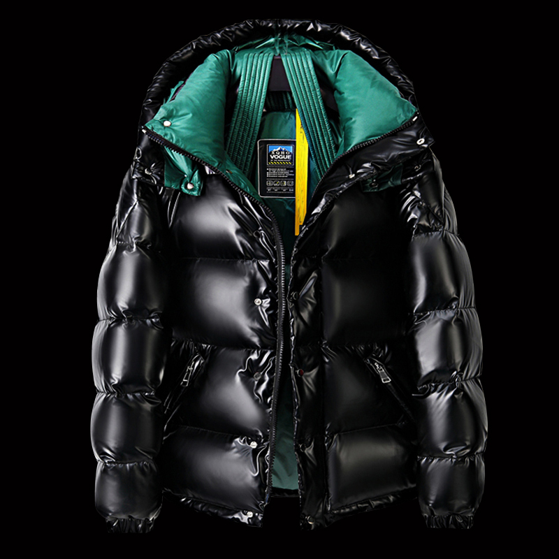 Men's Shiny Short down Jacket, 2025 Winter New Style, Thickened, Warm, No-Wash, Trendy Brand, Stand Collar, Fashionable Coat