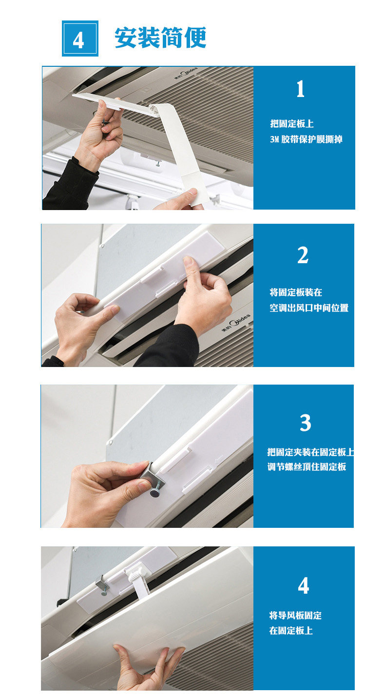 Cassette Airconditioning Air Baffle Ceiling Airconditioning Wind