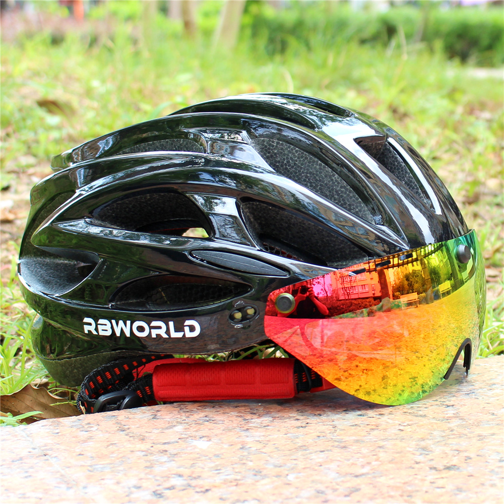 Cycling helmet men and women spring and summer mountain bike goggles glasses myopia bicycle takeaway driving helmet