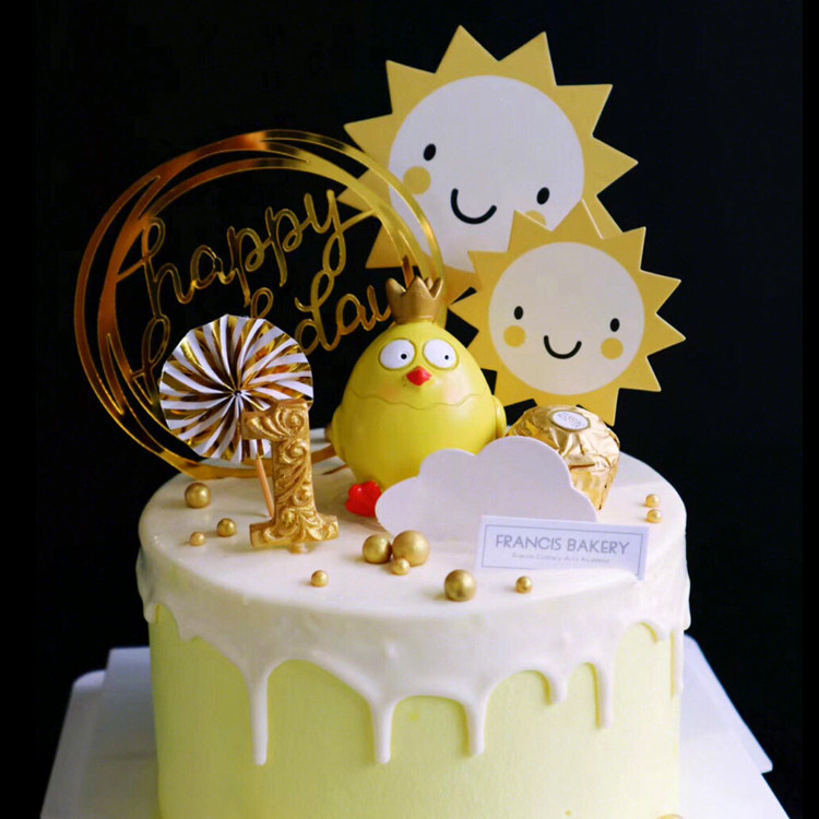 Cake decoration cartoon zodiac chicken baby prince princess birthday boy girl scene DIY baking dress up