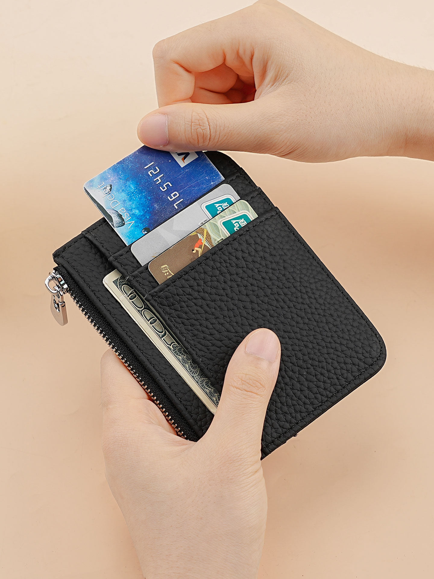 2026 New Ultra-Thin Card Holder for Women, Exquisite and High-End Driver's License and Bank Card Holder, Compact Document Coin Purse Card Holder