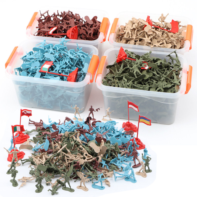 Factory direct World War II soldier soldier soldier model plastic villain toy Military war scene villain