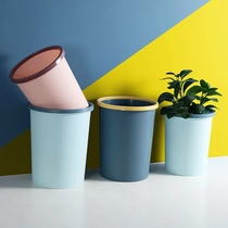 Zhang Jie Red Pressure Circle Trash Bucket Household Uncovered Large Living Room Kitchen Bedroom Northern Wind Waste Basket