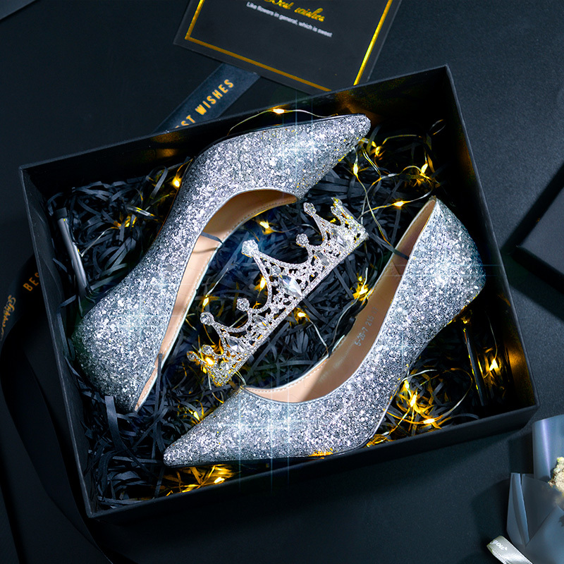 Valentine's Day Gift for Girlfriend, 18Th Birthday Gift, Crystal High Heels, Student's 18Th Coming-Of-Age Ceremony
