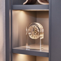 Horloge de bureau en cristal de luxe haut de gamme ornements pour armoire à vin horloge de bureau chambre à coucher comptoir de chevet style de placement