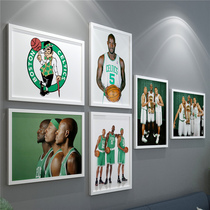 Garnett NBA poster Duncan Paul Ross photo wall Kobe Bryant James Celtic Spurs hanging painting