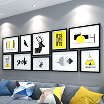 Solid Wood Photo Wall photo frame wall creative combination photo wall European living room wall large size simple photo wall