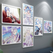 Two-dimensional anime Lem hanging posters RE from scratch in a different world life Emilia mural