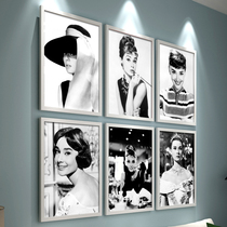 Marilyn Monroe hanging painting Audrey Hepburn poster celebrity goddess living room decoration painting porch modern mural