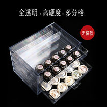 Nail Diamond Jewelry earrings necklace acrylic storage box transparent plastic jewelry box desktop drawer partition