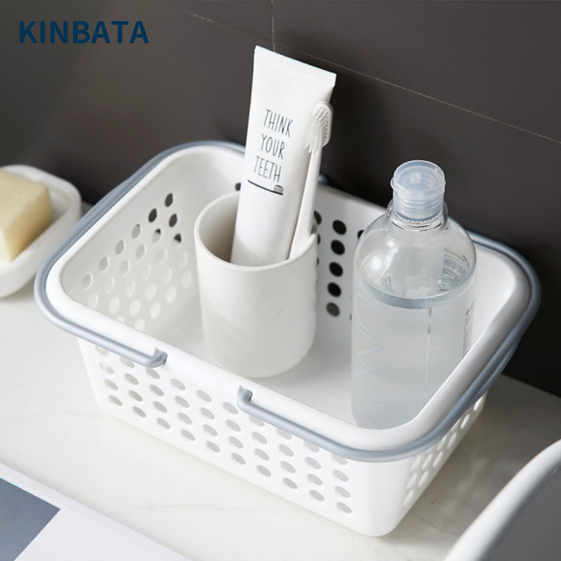 KINBATA Japan hand Bath basket toiletries storage basket bathroom Bath table plastic storage basket