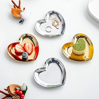 Креативная коробочка для хранения из нержавеющей стали в форме сердца, аксессуар, система хранения, скандинавский стиль, легкий роскошный стиль