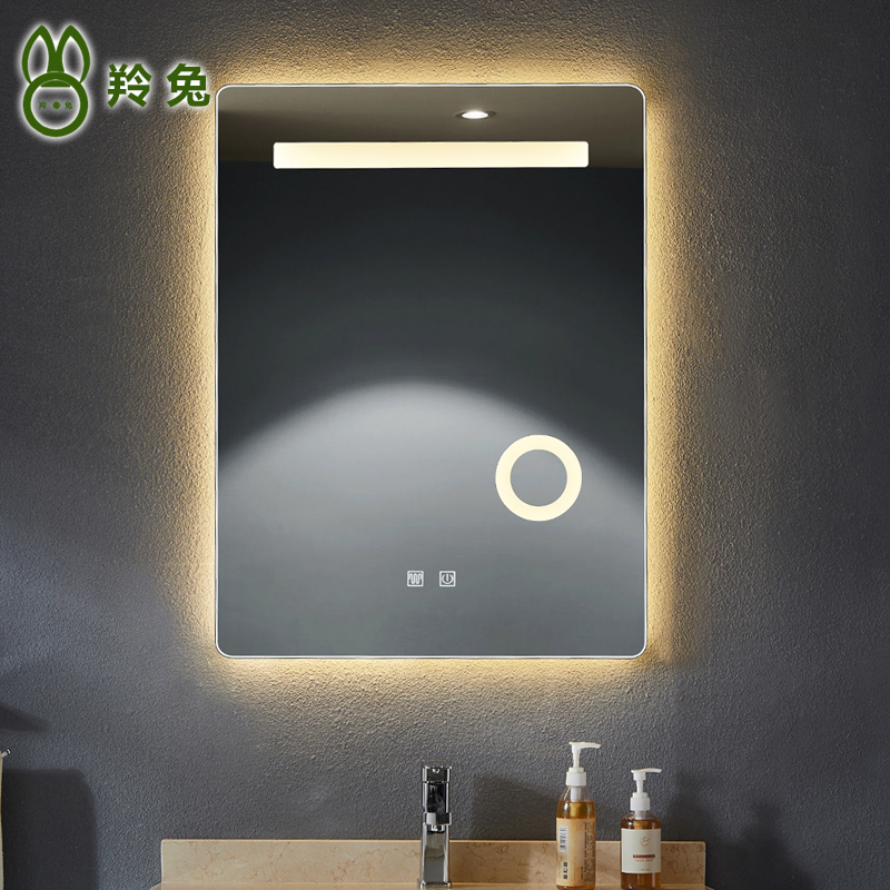 Vertical hanging intelligent mirror led with lamp enlarged bathroom mirror wall-mounted bathroom mirror make-up room anti-fog bathroom mirror